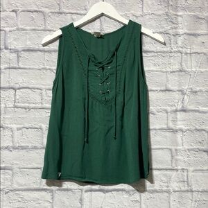 InTu Green Tie Front Sleeveless Tank Top